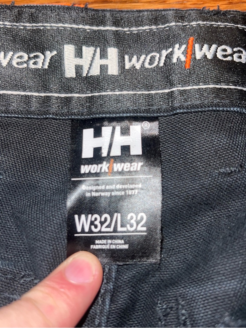 Helly Hansen Black Workwear Pants with Orange Accent